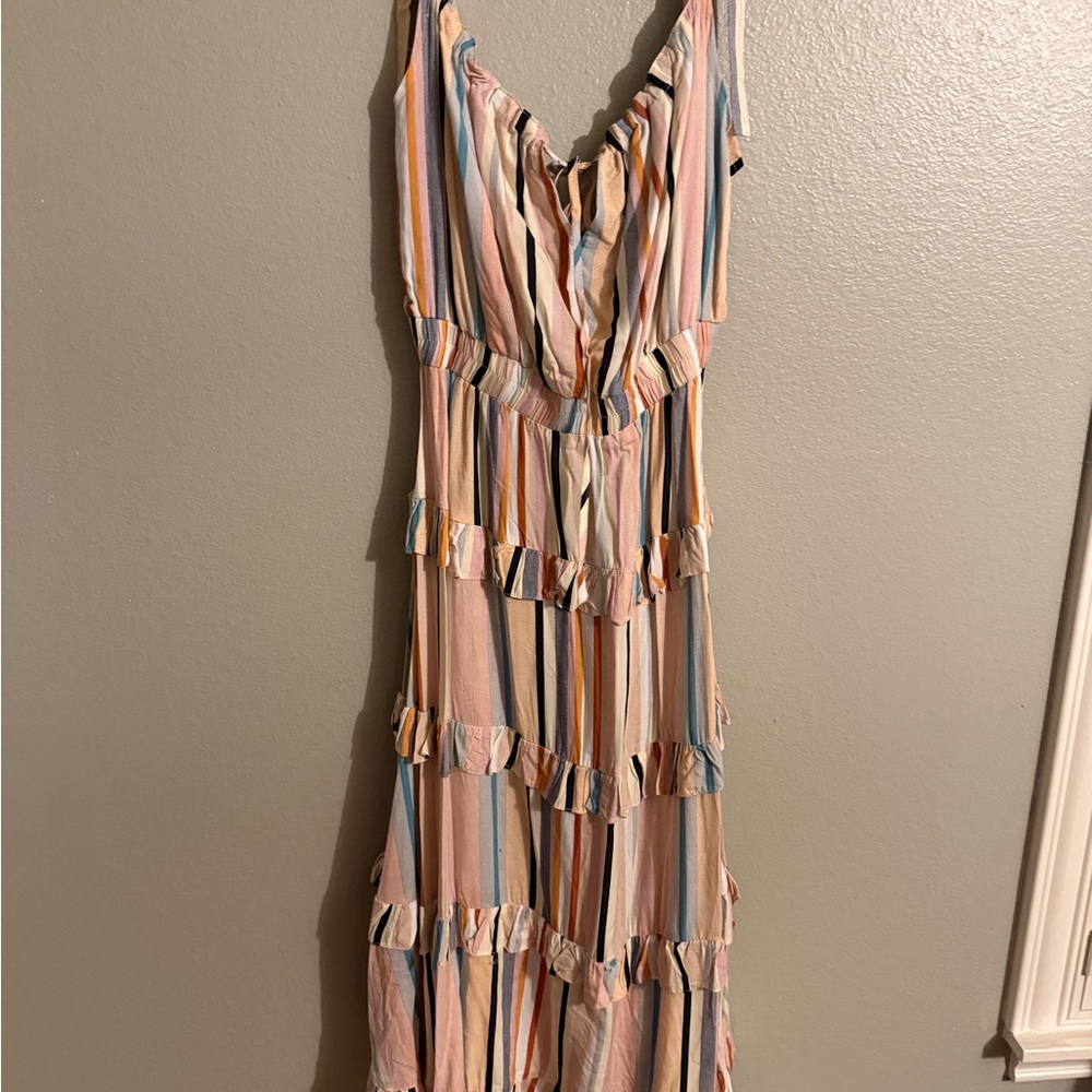 PINCH Stripes Ruffle Maxi Dress BNWT